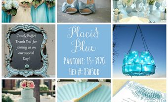 Theme tiệc cưới mùa xuân màu xanh Placid Blue - Blog Marry