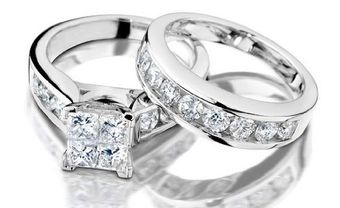 Nhẫn cưới vàng trắng đính kim cương kiểu dáng sang trọng - Blog Marry
