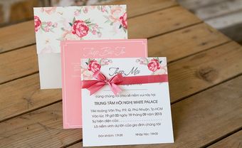 Thiệp cưới đẹp màu hồng phấn họa tiết hoa sang trọng - Blog Marry