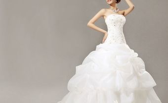 Váy cưới đẹp đuôi cá màu trắng may cúp ngực - Blog Marry