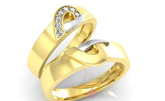 Nhẫn đôi vàng tây ghép hình hai nửa trái tim - Blog Marry