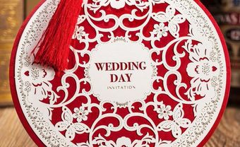 Thiệp cưới đẹp, ấn tượng với dáng hình tròn cắt laser tinh xảo - Blog Marry