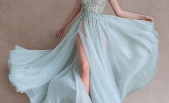 Váy cưới màu xanh bạc hà mát dịu - Blog Marry