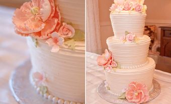 Bánh cưới đẹp đơn giản kết hoa đường màu hồng tinh tế - Blog Marry
