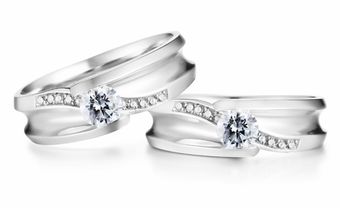 Nhẫn cưới vàng trắng đính kim cương tinh xảo - Blog Marry