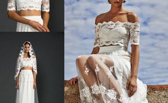 Váy cưới ren dáng crop top phong cách bohochic - Blog Marry