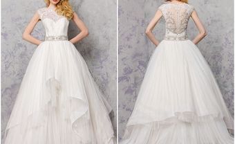 Váy cưới đẹp chất voan phối ren mỏng đính đá cầu kỳ - Blog Marry
