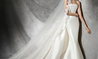 Váy cưới đẹp dáng đuôi cá, phong cách đơn giản - Blog Marry