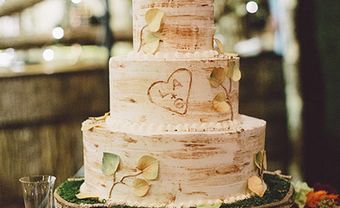 Bánh kem cưới đẹp phong cách rustic - Blog Marry