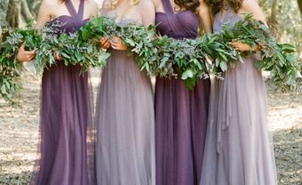 Đầm phụ dâu voan mềm mại tông tím lãng mạn - Blog Marry