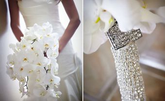 Hoa cầm tay cô dâu kết từ hoa phong lan trắng sang trọng - Blog Marry