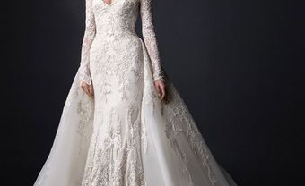 Váy cưới đẹp dáng đuôi cá kết hợp tùng váy xòe ấn tượng - Blog Marry