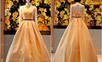 Váy cưới đẹp màu vàng phong cách đơn giản và cổ điển - Blog Marry