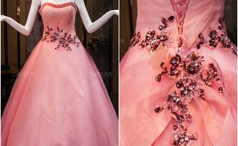 Váy cưới đẹp màu hồng ngọt ngào kết đá tinh tế - Blog Marry