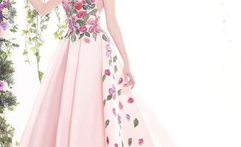 Váy cưới đẹp in họa tiết hoa sang trọng và tinh tế - Blog Marry