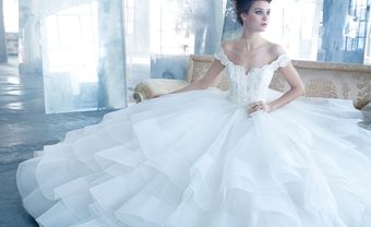 Váy cưới đẹp dáng công chúa xếp tầng ấn tượng - Blog Marry