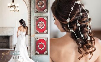 Tóc cô dâu đẹp uốn lọn phủ phụ kiện đá kiêu sa - Blog Marry