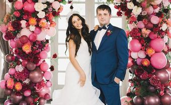 Cổng hoa cưới đẹp phối hoa tươi và bóng bay độc đáo - Blog Marry