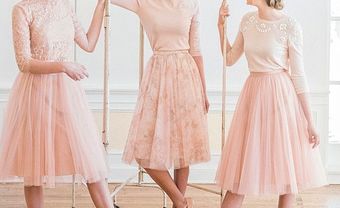Đầm phụ dâu màu hồng ngọt ngào phong cách ba lê độc đáo - Blog Marry