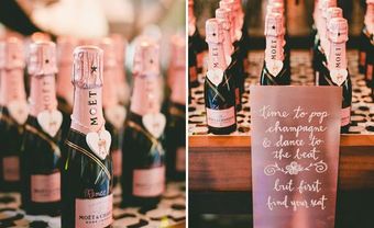 Quà cảm ơn khách mời: Chai rượu champagne nhỏ xinh - Blog Marry