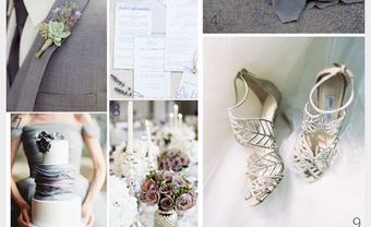 Theme cưới đẹp và lãng mạn màu xám bạc kết hợp cùng tím lilac - Blog Marry