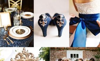 Theme cưới đẹp màu xanh hoàng gia sang trọng cho tiệc cưới cuối năm - Blog Marry