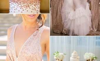 Theme cưới đẹp màu vàng hồng ánh kim thời thượng - Blog Marry