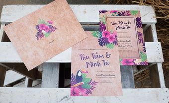 Thiệp cưới đẹp phong cách vintage in họa tiết hoa ấn tượng - Blog Marry