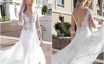 Váy cưới đẹp phối ren thêu và ren xuyên thấu quyến rũ - Blog Marry
