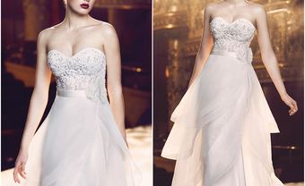 Váy cưới đẹp chất chiffon phối voan độc đáo - Blog Marry