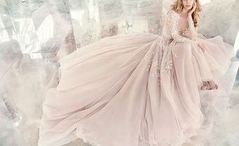 Váy cưới đẹp phong cách công chúa màu hồng pastel - Blog Marry