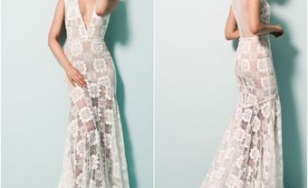 Váy cưới đẹp chất ren xuyên thấu, ngực áo xẻ sâu táo bạo - Blog Marry