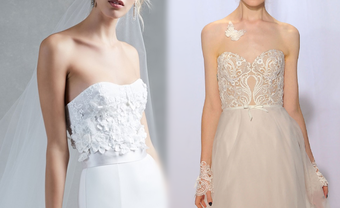 Xu hướng váy cưới cô dâu 2017: Đắp ren 3D quyến rũ - Blog Marry