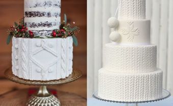 Bánh cưới fondant họa tiết len đan - xu hướng bánh cưới "hot" nhất đầu năm 2017 - Blog Marry
