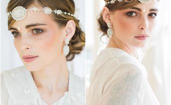 Tóc cô dâu đẹp bới thấp kết hợp phụ kiện cổ điển - Blog Marry