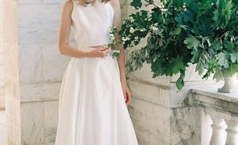 Váy cưới đẹp hai mảnh kết hợp áo croptop cá tính - Blog Marry