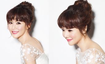 Trang điểm cô dâu nhẹ nhàng kiểu Hàn với bờ môi đỏ quyến rũ - Blog Marry