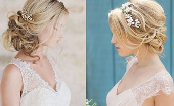 5 cách bới tóc cô dâu đơn giản phong cách Pháp lãng mạn - Blog Marry
