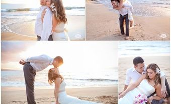 Chụp ảnh cưới lãng mạn trên biển trong nắng vàng rực rỡ - Blog Marry