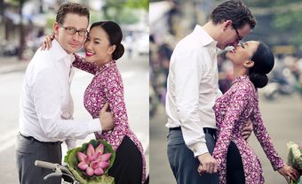 Hoa cầm tay cô dâu mặc áo dài đẹp trong hôn lễ sao Việt - Blog Marry
