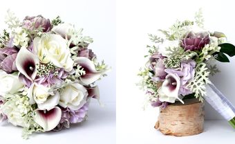 Hoa cưới đẹp: Kết hợp tông tím huyền ảo cùng sắc trắng  tinh khôi - Blog Marry