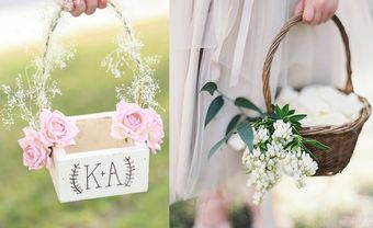 Lẵng hoa cưới đẹp cho đám cưới phong cách lãng mạn - Blog Marry