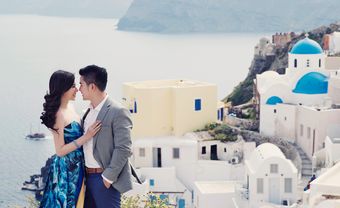 Trang trí tiệc cưới đẹp theme Santorini mang hơi thở đại dương - Blog Marry