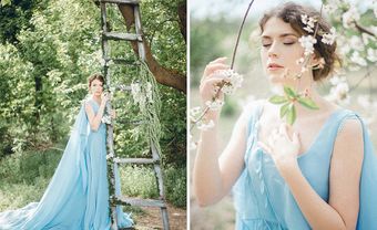 Váy cưới màu xanh thiên đường cho cô dâu mộng mơ - Blog Marry