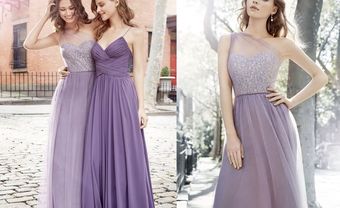Váy phụ dâu màu tím đa sắc thái cho hôn lễ lãng mạn - Blog Marry