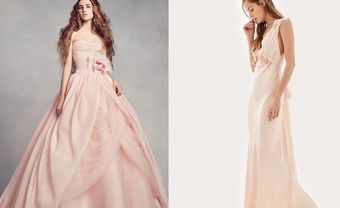 Váy cưới màu hồng phấn cho cô nàng nữ tính - Blog Marry