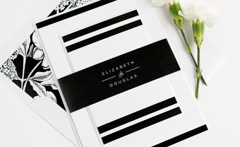 Mẫu thiệp cưới đơn giản mang tông đen trắng hiện đại - Blog Marry