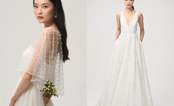 Váy cưới đơn giản, tôn dáng cô dâu từ Jenny Yoo Thu 2018 - Blog Marry