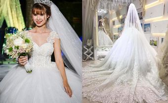 Đám cưới Khởi My: Cận cảnh chiếc váy cưới đính 8.000 viên pha lê - Blog Marry