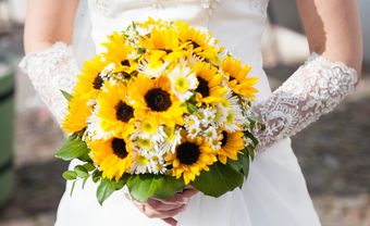 Hoa cưới hướng dương cho ngày vui rực nắng - Blog Marry